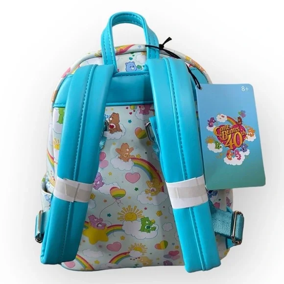 Loungefly Care Bears 40th Anniversary Backpack White Blue